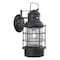 Vaxcel Hyannis 1 Light Black Coastal Lantern Cylinder Outdoor Wall Lantern Clear Glass OW37081TB - alternate 1